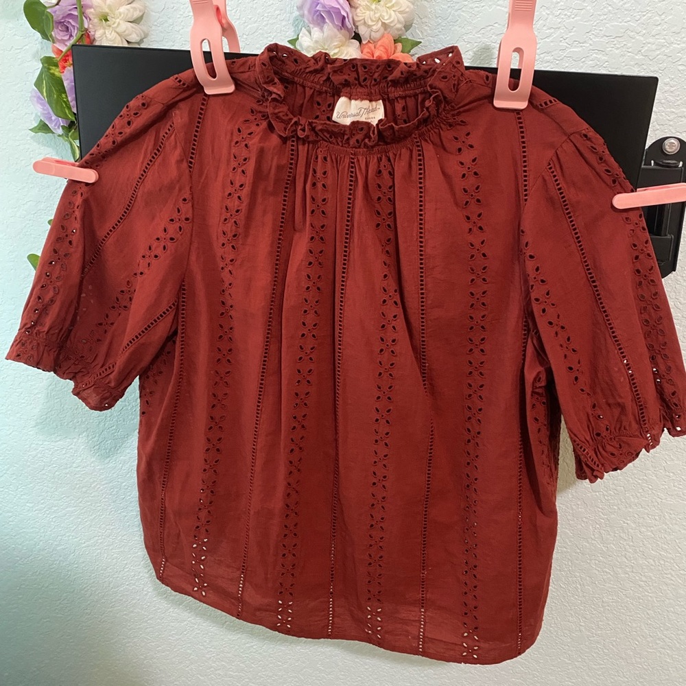 Burnt orange/ brown blouse